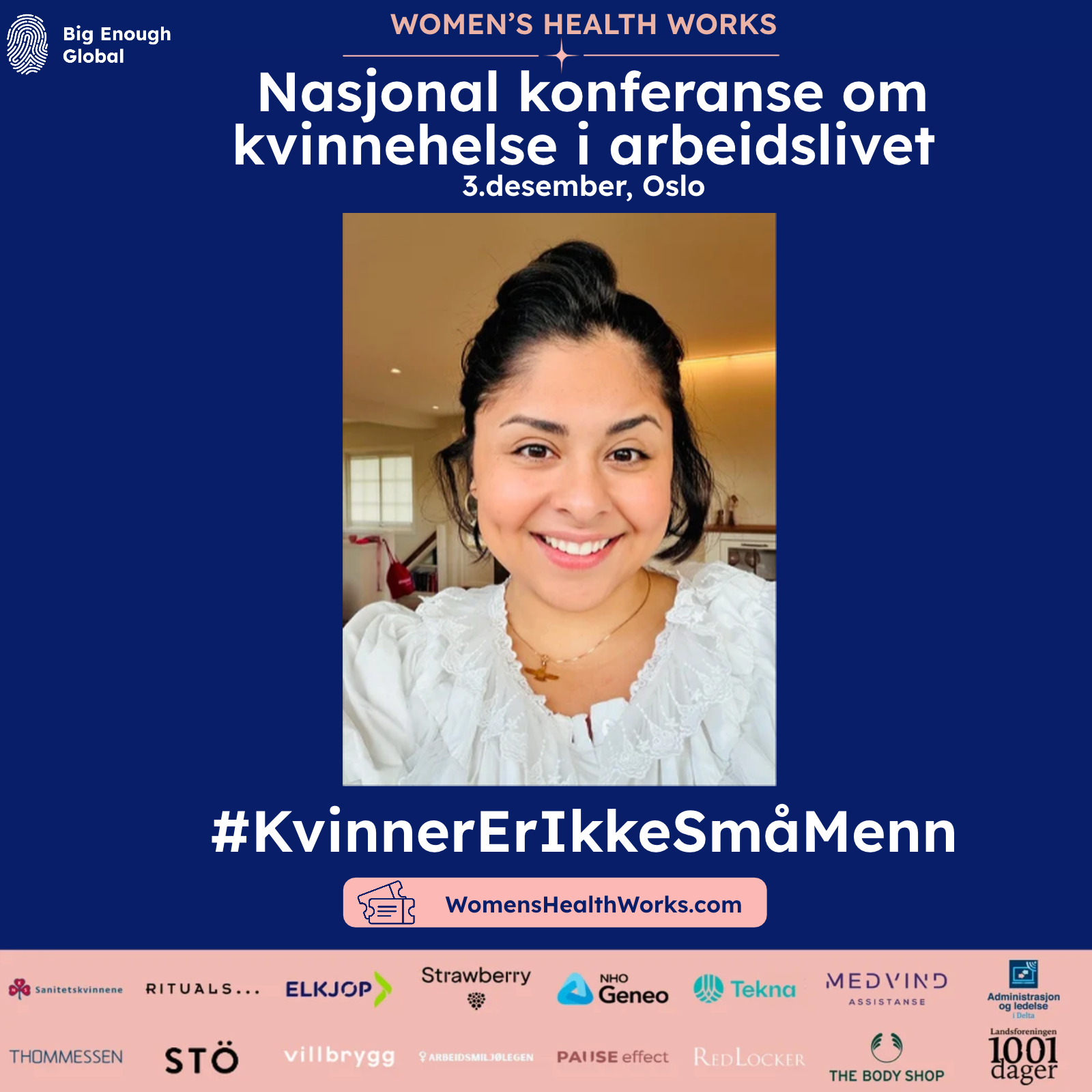 Bli med på #KvinnerErIkkeSmåMenn onsdag 4. november